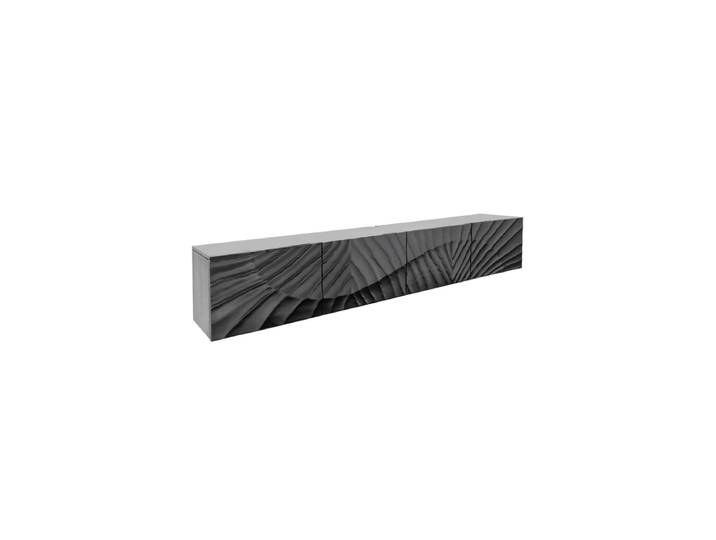 Hängendes Massivholz Lowboard „Skorpion“ Mangoholz Schwarz 200 x 33 cm Invicta Interiors