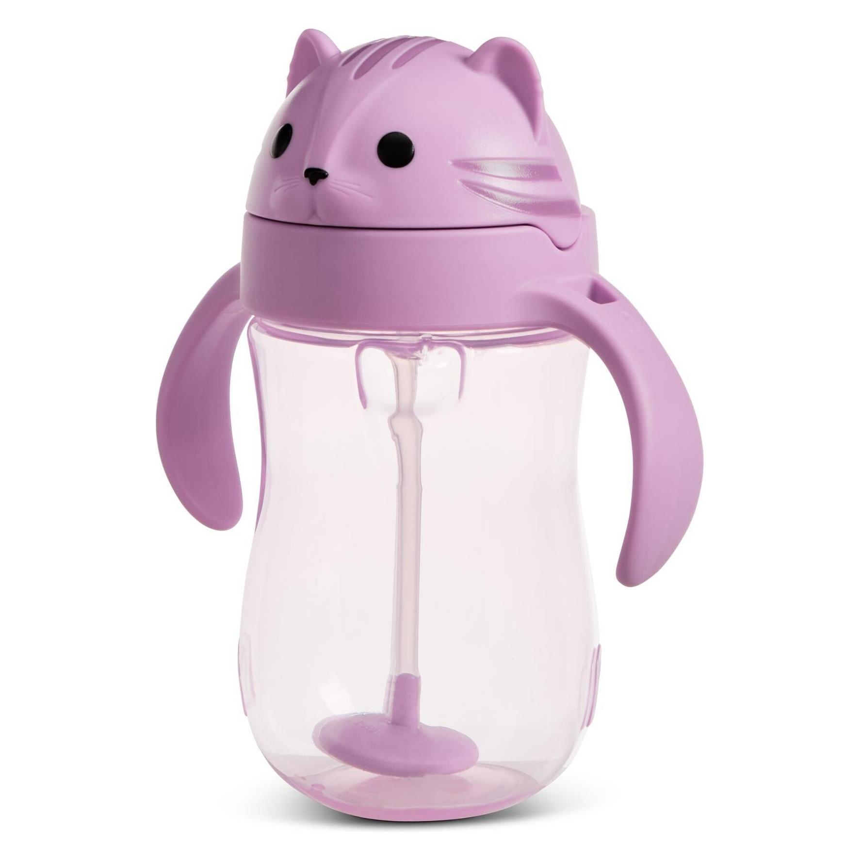 Munchkin Trinkhalmtasse Tip & Sip 296ml Tropf Stop Cat (296 ml) (M90541)
