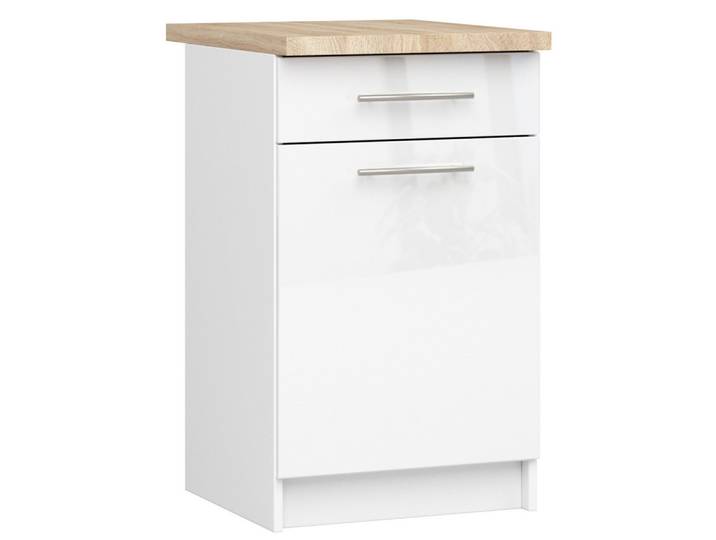 UNTERSCHRANK Weiß, Weiß Glanz 85/50/46