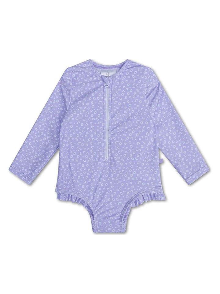 Swim Essentials Badeanzug "Leopard" in Lila - 134/140