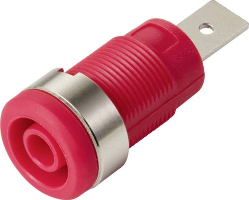 TRU COMPONENTS MP-32 rot Sicherheits-Einbaubuchse 4mm NI F6,3 Rot Bulk
