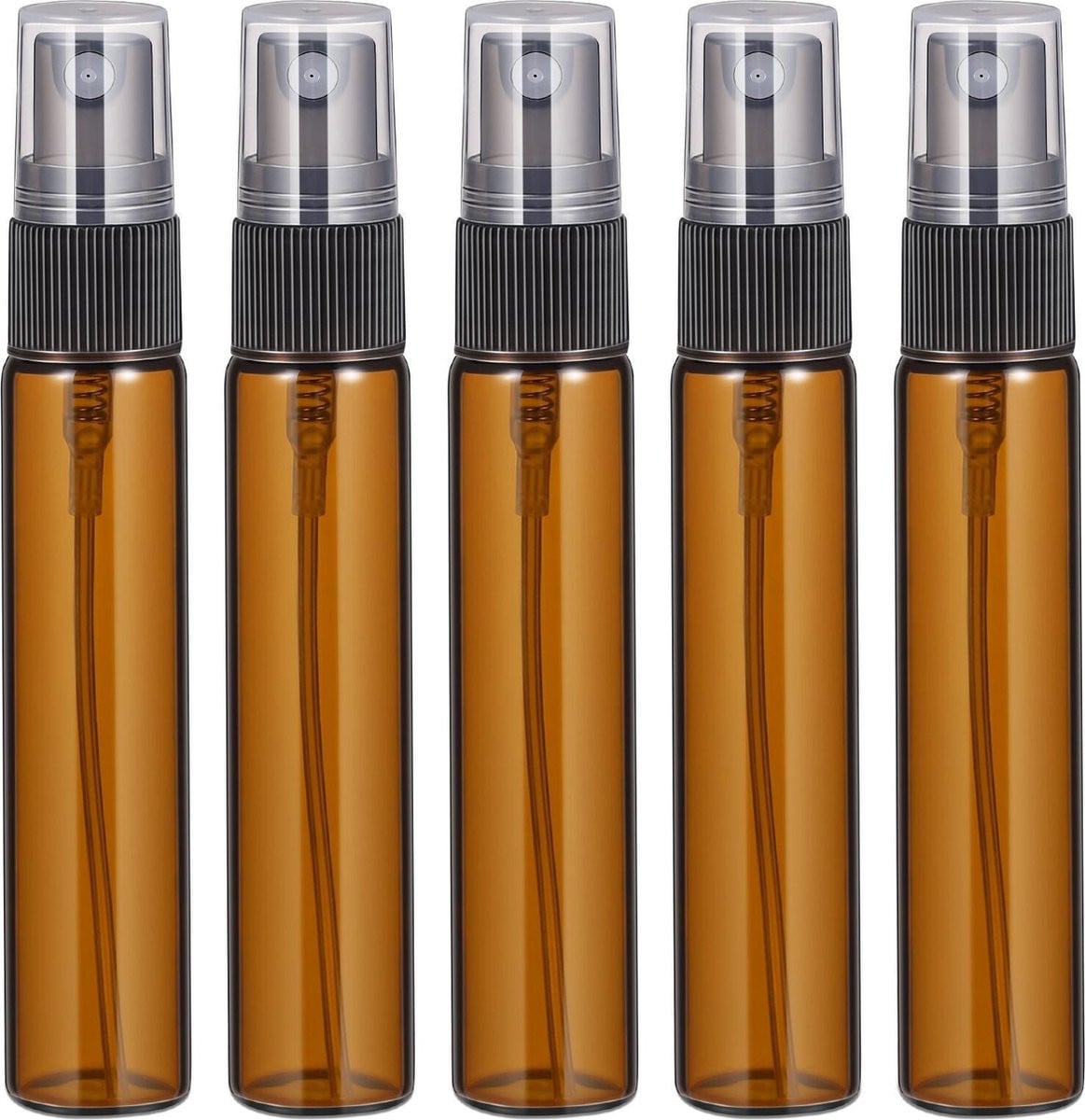 Berivita Sprayflesjes 10ml Bruin - 50 stuks - Glas - Navulbaar - Amber