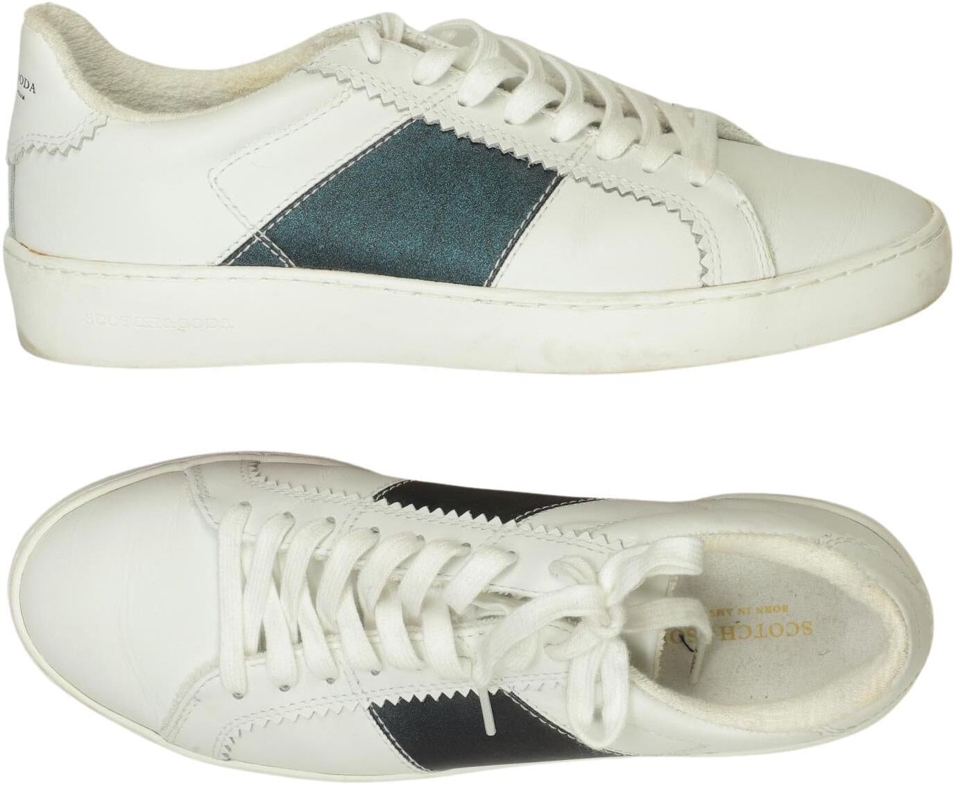 Scotch & Soda Herren Sneaker, Weiß, Gr. EU 42, Leder - Second Hand