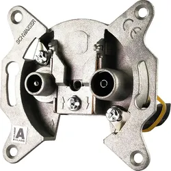 UP-Antennendose Schwaiger 2-loch 1 x IEC Buchse, 1 x IEC Stecker