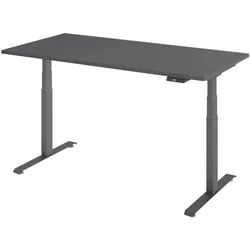 BaseLite Schreibtisch höhenverstellbar (elektrisch) »Base« 160 cm Gestell grafitfarben grau, 160x129.5x80 cm