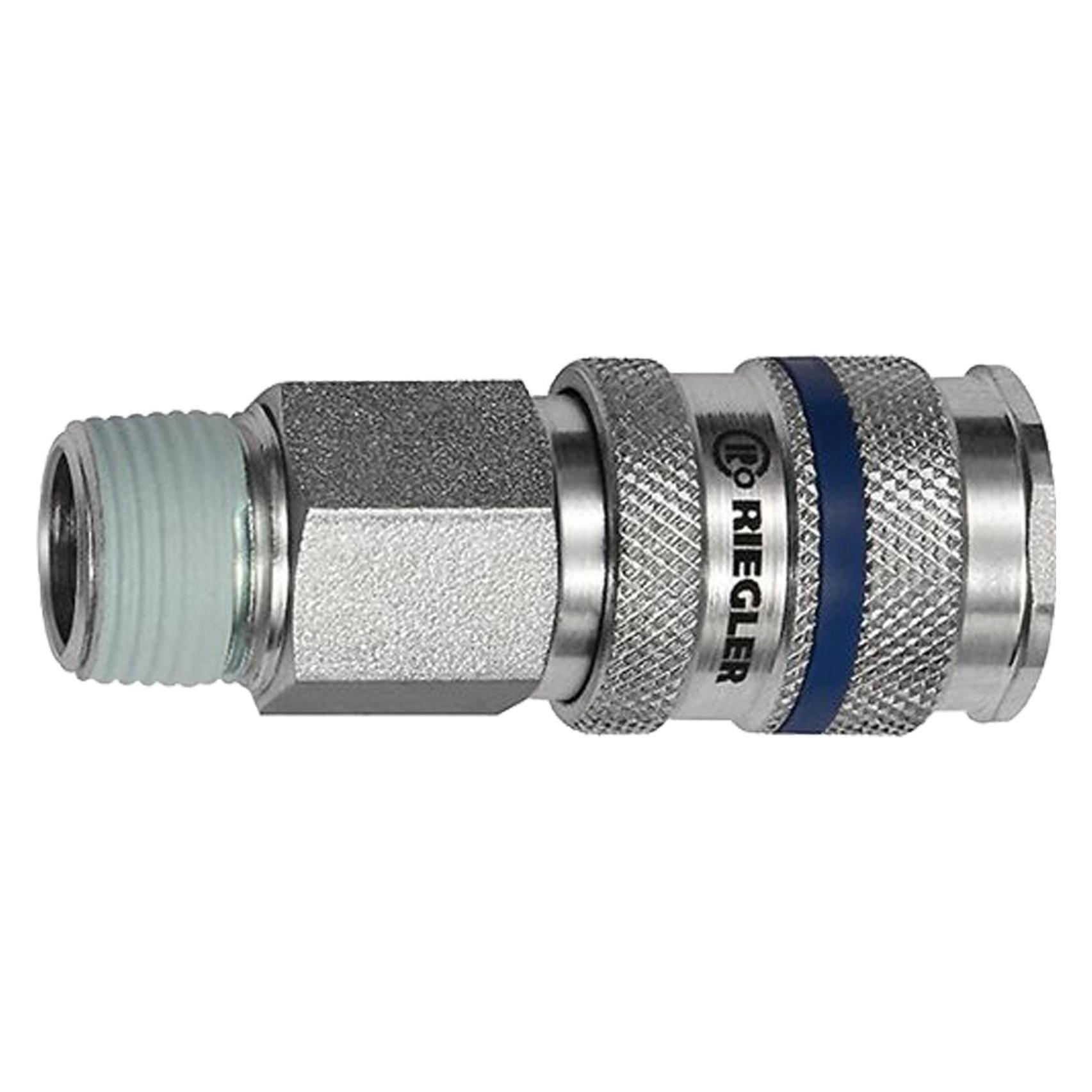 Riegler Schnellverschlusskupplung DN 7,8 Tülle Stahl Schlauchweite LW 9 (141520)
