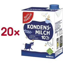 Gut & Günstig 20er-Pack Kondensmilch 10% Fett