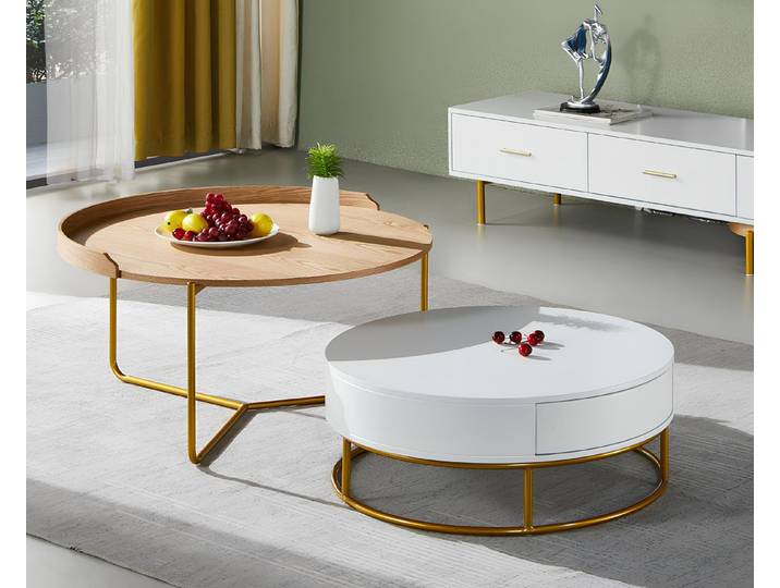 Xlmoebel Couchtisch Eleganter Wohnzimmertisch aus Holz mit klarem Design (Set, 2-St., 2x Couchtische), Hergestellt in Europa