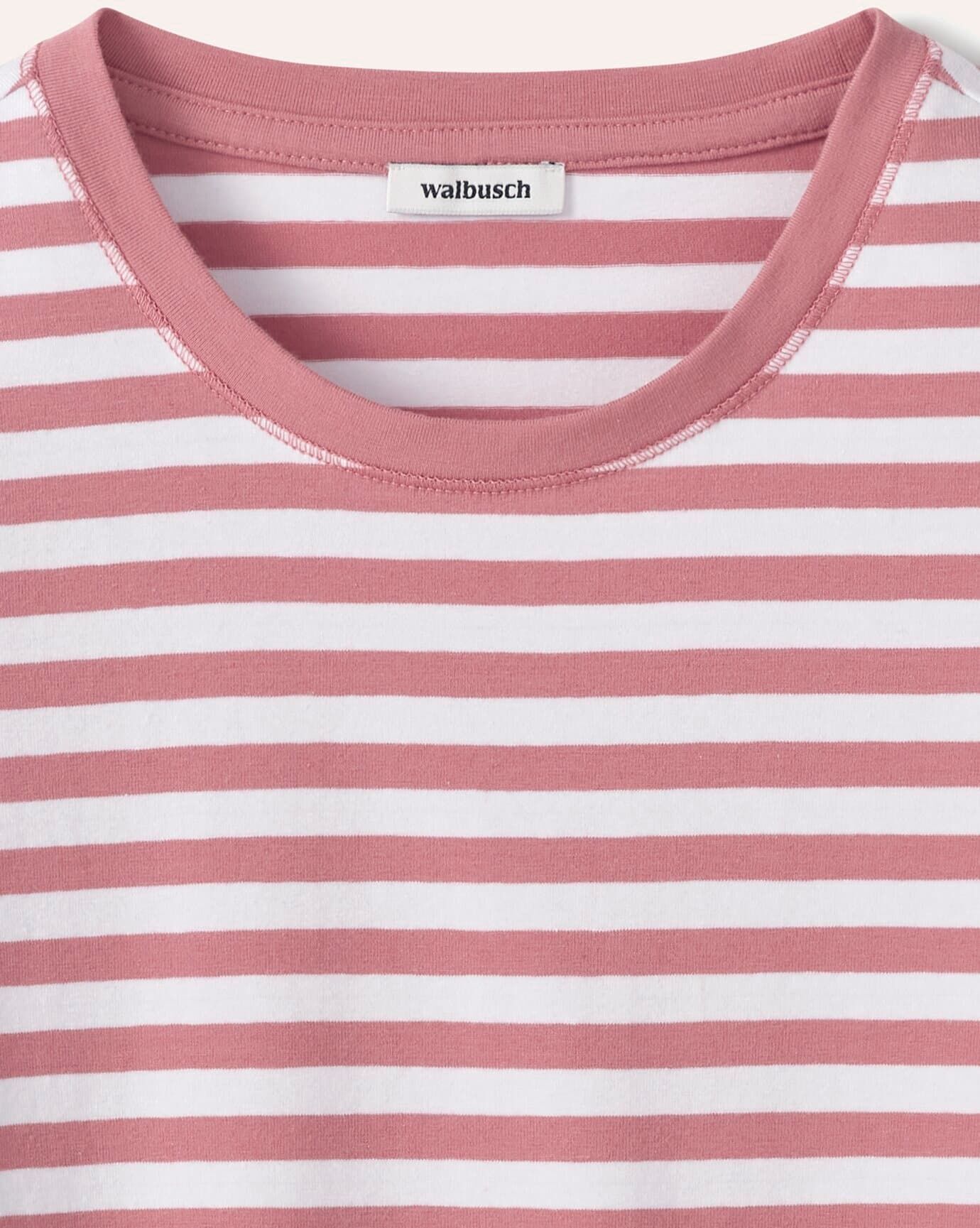 Walbusch Baumwoll Ringelshirt, normale Größen, Farbe Rosa, 38, hautsympathische Baumwolle bequem, da elastisch Damen