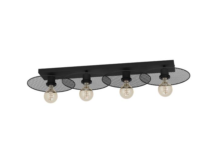 Eglo Deckenlampe Ikeston Schwarz Stahl B 33 cm