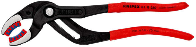 Pinces pour siphons et connecteurs, pour siphons, tubes en plastique et connecteurs Knipex (81 11 250)