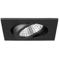 Brumberg Outdoor LED Einbaustrahler, IP65, quadratisch, 8.2 x 8.2cm, Plug&Play 350mA, 6W 3000K 650lm 38°, schwenkbar 30°, Titan matt BRUM-12355643