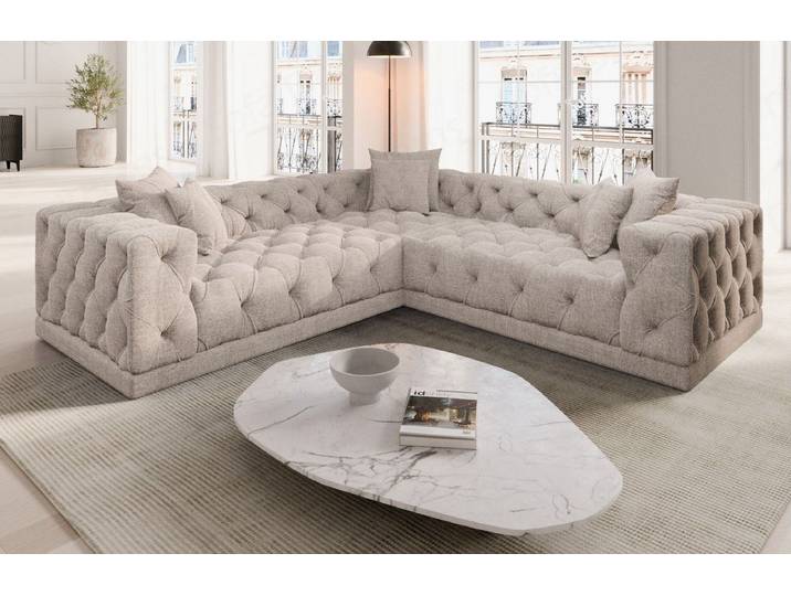 Sofa Dreams Ecksofa Polster Strukturstoff Stoff Sofa Palma L Form Stoffsofa