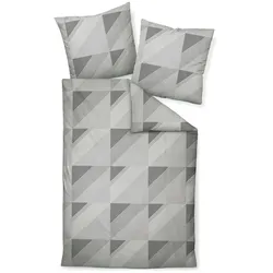 Janine Design Mako-Satin-Bettwäsche J.D. 200 x cm Satin Grau