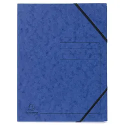 Exacompta Sammelmappe - A4, 355 g/qm, Gummizug, blau