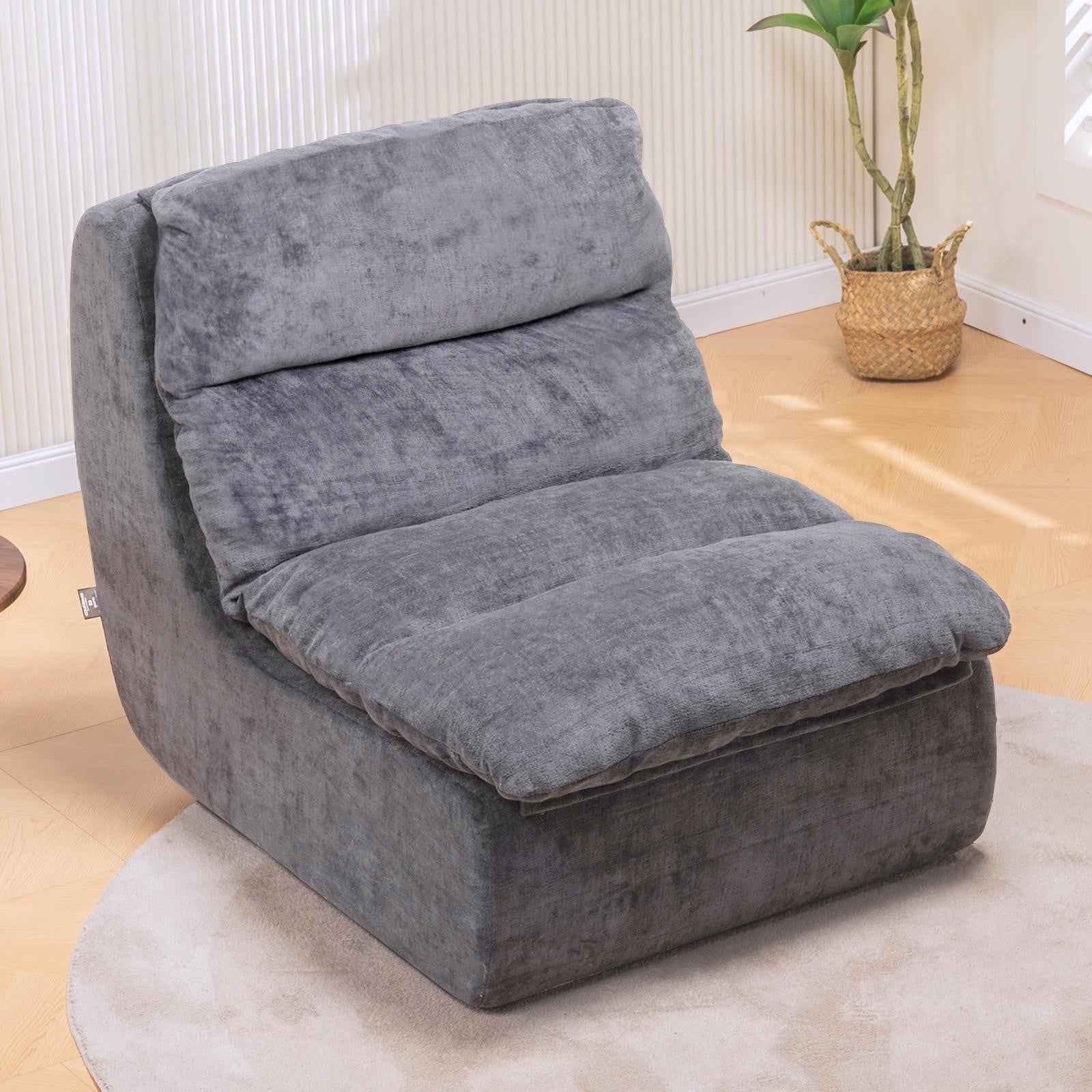 COMHOMA Comfortabele relaxfauteuil met diepe zit, grijs