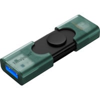 DataTraveler Duo 128GB, USB-Stick grün/schwarz, USB-A, USB-C