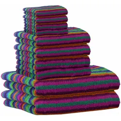 CAWÖ Handtuch Set, 10-tlg. - C Life Style Stripes, 2x Duschtuch, 4x Handtuch, 4x Gästetuch Multicolor / Set