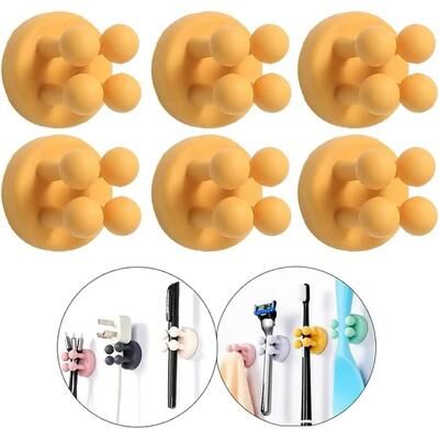 Inspire Essentials Silicone Self Adhesive Toothbrush Holder Hooks 20