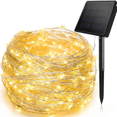 Inspire Curations Solar LED Fairy String Lights Waterproof Solar Fairy Lights For Garden, Patio, Christmas & Party Decor warm White 12m100led