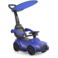 Moni Rutschauto, Victory 2 in 1 Rutscher mit Griff Lehne Fußstütze Musikfunktion blau