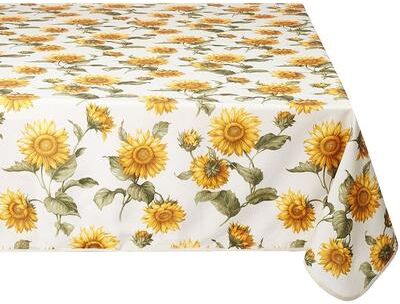 Violet Linen Classic European Sunflower Design Tablecloth