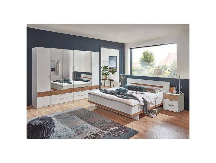 Armoire Gibraltar 270cm Blanc/Imitation chêne Artisan/Blanc