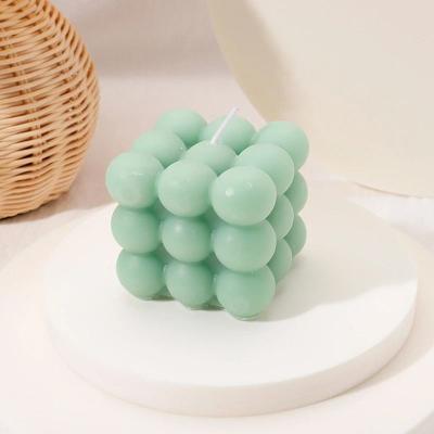 Uplift Picks Creative Aesthetic Decorative Candles Smokeless Handmade Scented Candle Set green Cube