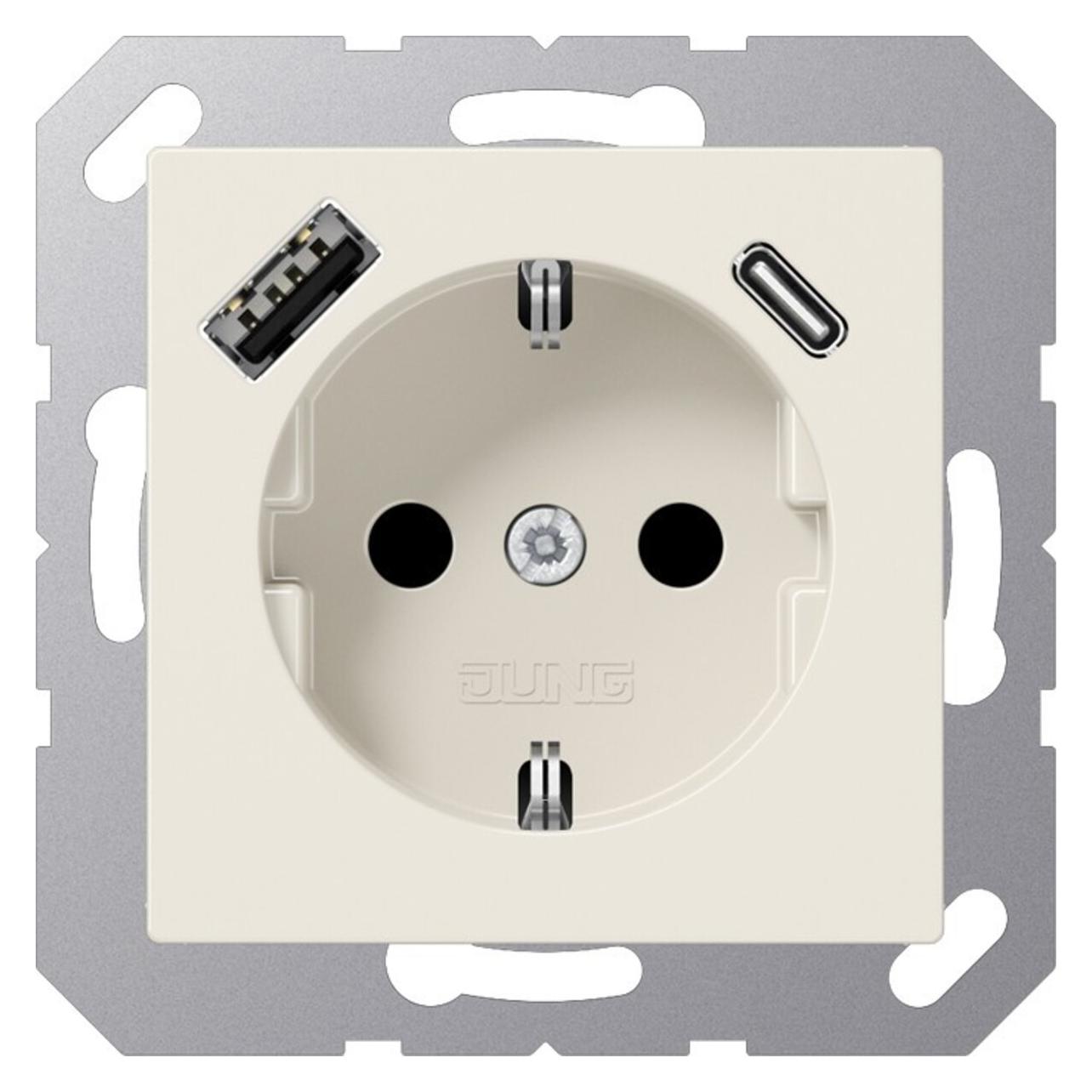 JUNG A1520-15CA m.USB Typ AC Steckdose SCHUKO (A1520-15CA)