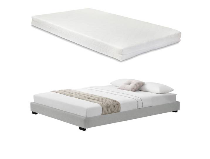 Corium Polsterbett Solingen mit Matratze, Weiß, Textil, 140x200 cm, Schlafzimmer, Bett, Polsterbetten