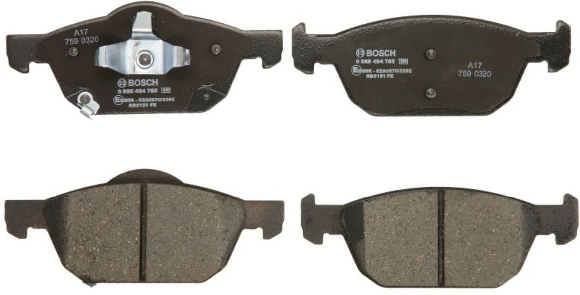 Bremsbelagsatz BOSCH 0 986 494 785, Vorne