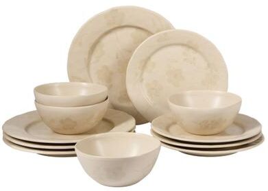 Bloomhouse - 2 Time Oprah's Favorite Things - Made in Portugal Porto Petals 12 Piece Hand Painted Dinnerware Set