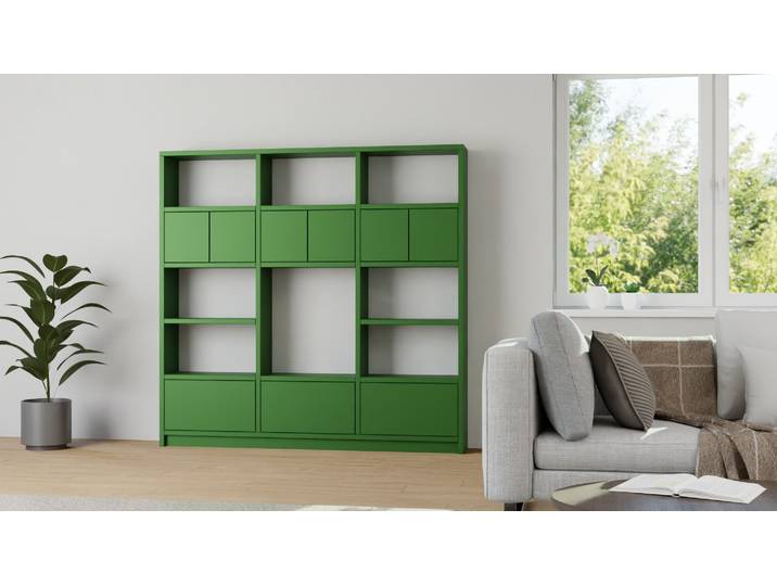 Großes Regal MDF Lackiert Laub­grün