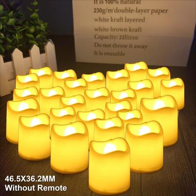 Uplift Treasures 12 Piece Flameless LED Tea Lights Battery Operated Flickering Candles e light Grey