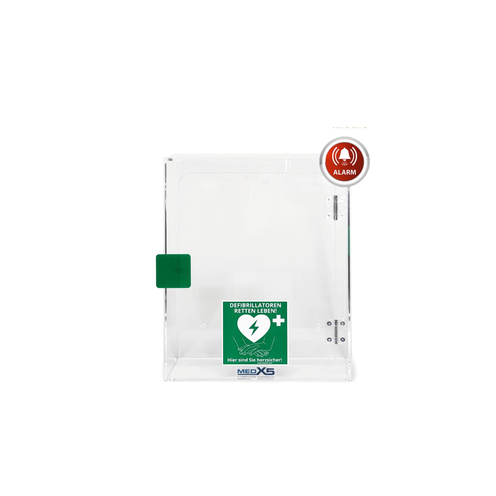 Universal Defibrillator (AED) Acrylglas-Wandkasten für Innen mit Alarm