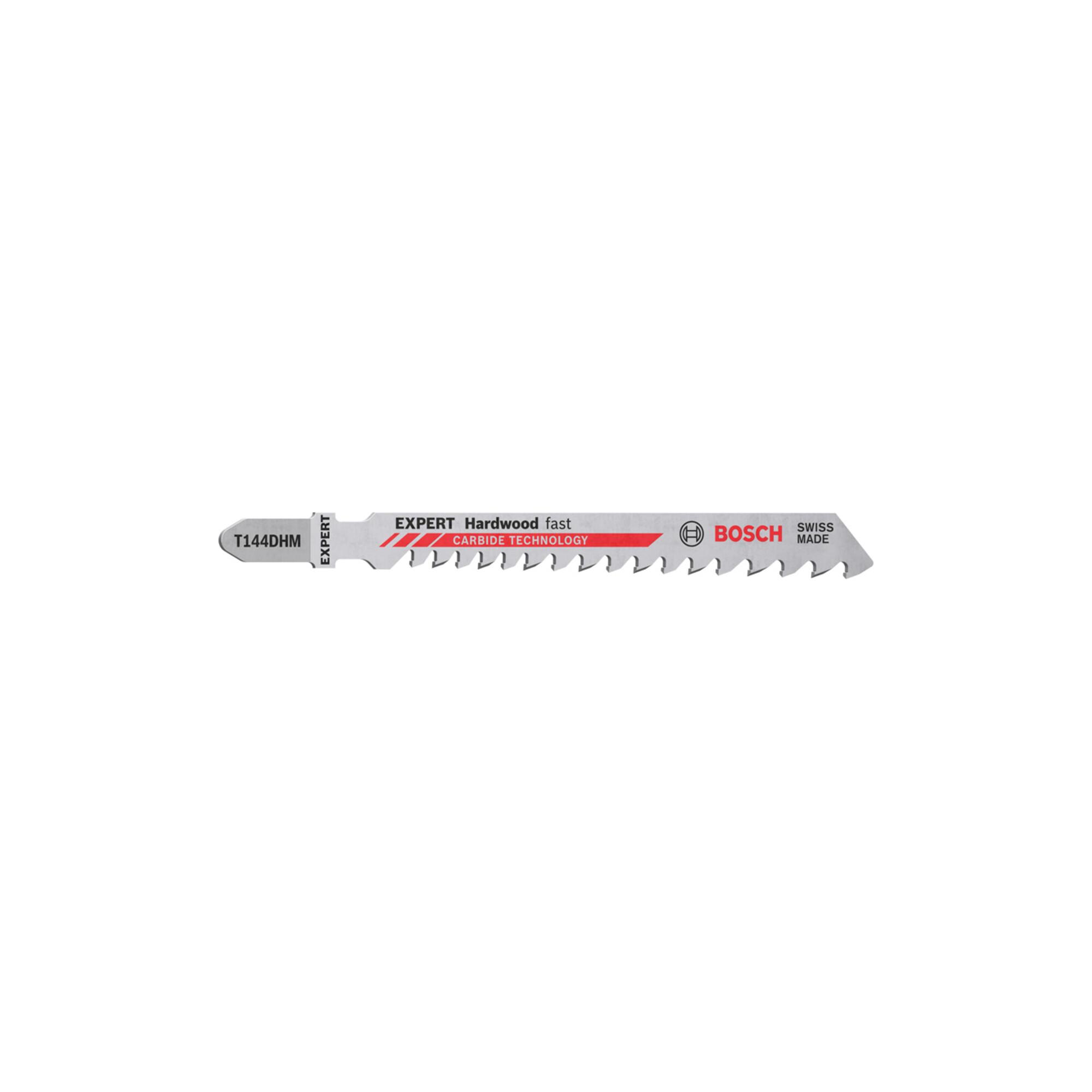 Bosch EXPERT Hardwood Fast T 144 DHM Stichsägeblatt 3 Stück für Stichsägen aus Hartmetall mit Stichsägeblättern für Hartholz, 2608900541)