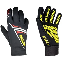 Sabelt G34 Sim Gloves Racing-Handschuhe, touch-fähig, Silikon-Handfläche, 231-237mm Umfang - schwarz, Gaming Controller, Schwarz
