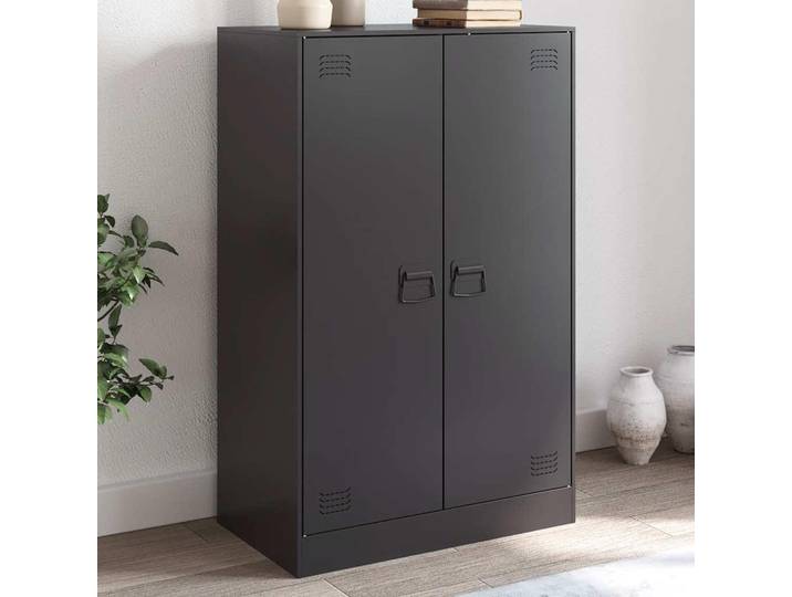 vidaXL Sideboard noir 67x39x107 cm acier