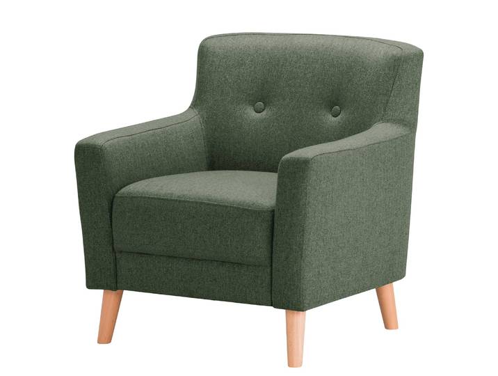 Fauteuil Bette I Vert/Vert Tissu 80 x 82 x 80cm