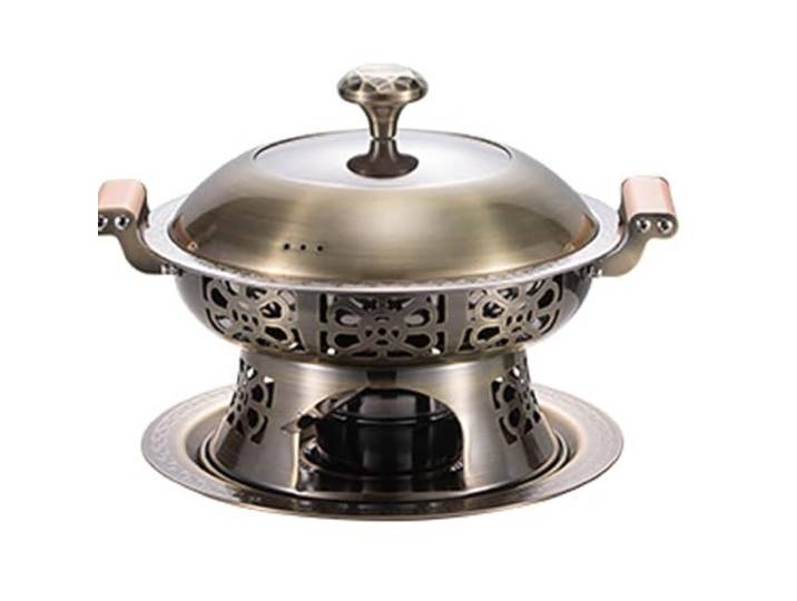Chafing Dish-Set mit Deckel, runder Chafing Dish chafing dish Sets aus Edelstahl-Chafers und Buffetwärmern mit Pfannen und Brennstoffhaltern