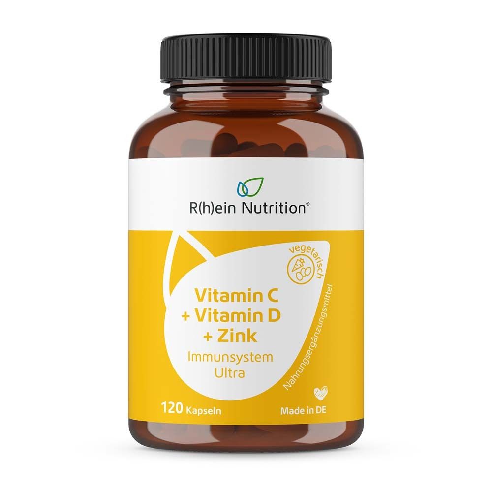 Vitamin C+Vitamin D+Zink Immunsystem Ultra Kapseln 120 St