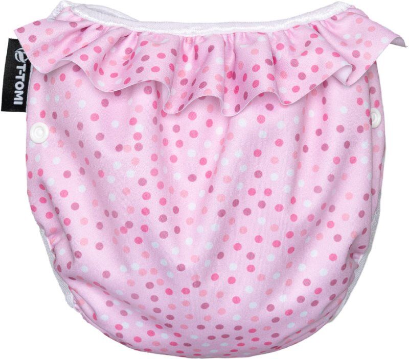 T-TOMI Diaper Swimwear Pink Dots maillot de bain de protection lavable 5 - 15 kg 1 pcs