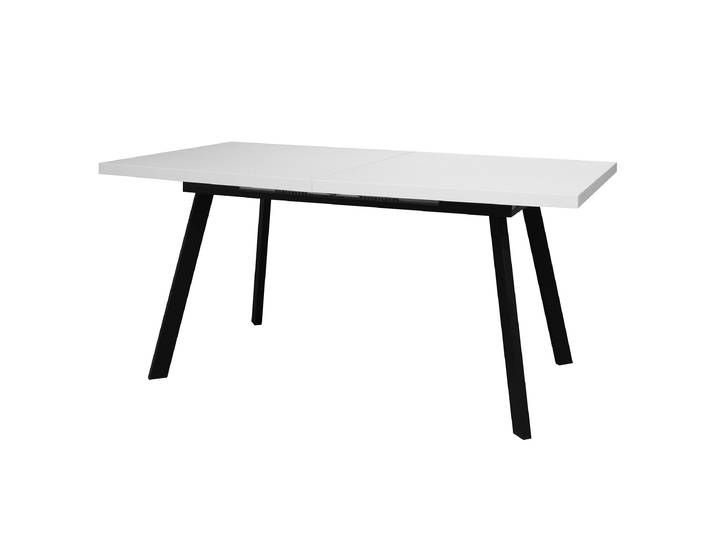 Ausziehbarer Esstisch Wegala 120 x 72 x 70cm Schwarz/Weiß/Weiß/Schwarz