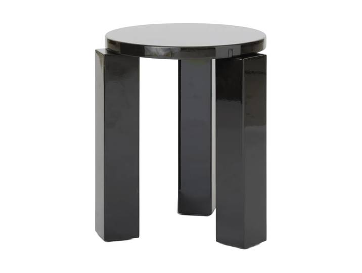 New Works Atlas runder Hocker Espresso, Ø36x44 cm
