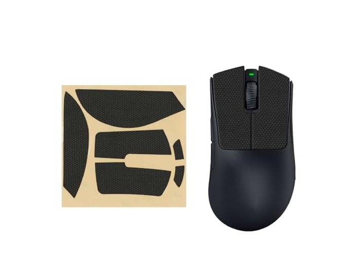 kwmobile Antislip pads, compatibel met Razer DeathAdder V3 Pro, stickers voor gaming-muis, van PU-leer, zwart