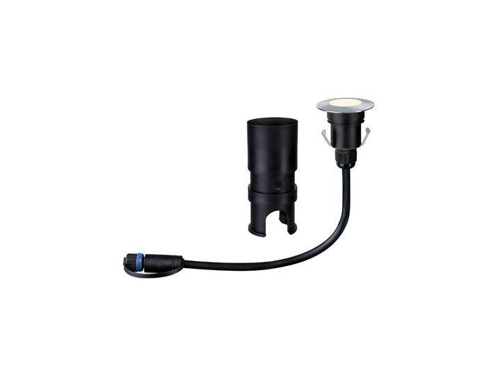 Paulmann Plug & Shine Einbaulampe Floor Mini 3000K Mini, dimmbar, alu / grau / zink, Edelstahl, Modern, Einbauleuchte