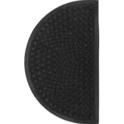 HDEntry Fußmatte halbrund 75 x 45 cm, schwarz