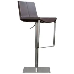 BARHOCKER FES Dunkelbraun Kunstleder