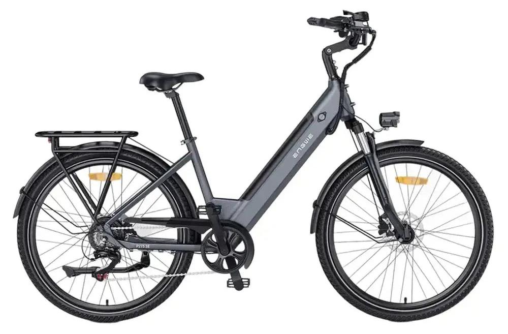 ENGWE P275 SE - E-Bike inkl. Kettenschloss - 27,5 Zoll - 250W Motor - 100 km Reichweite - 3-Gang Automatik - Hydraulische Scheibenbremsen - 691Wh Akku - Tiefeinsteiger - Grau