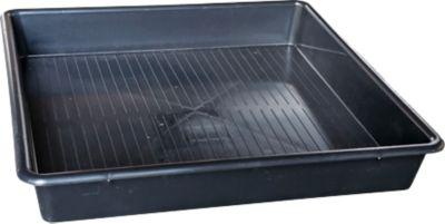 Auffangwanne für Kleingebinde, Volumen 77 l, stapelbar, B 800 x L 800 x H 120 mm, Polyethylen, schwarz